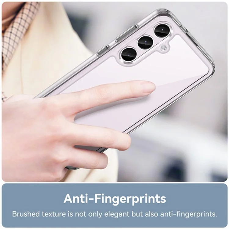 WANLONFENG MF2 Series For Samsung Galaxy S24 Case TPU Acrylic Clear Phone Cover with 2Pcs Tempered Glass Film-Cellmalls