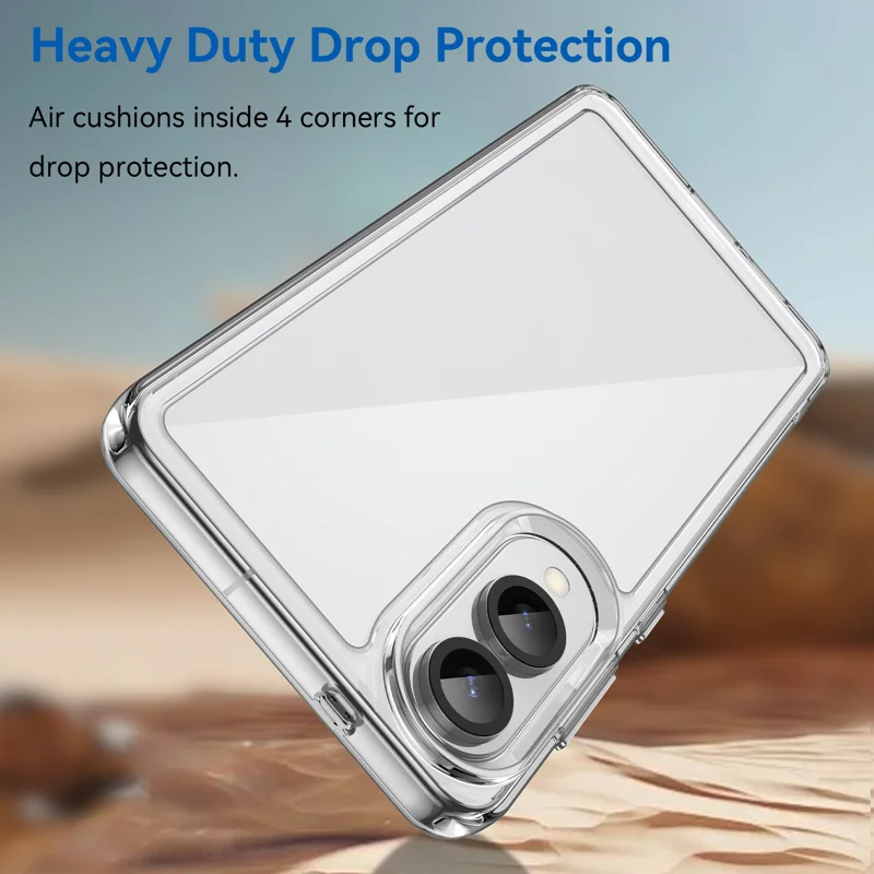 For Samsung Galaxy S25 Edge Clear Phone Case WANLONFENG MF2 Series TPU Acrylic Cover with 2Pcs Tempered Glass - Transparent-Cellmalls