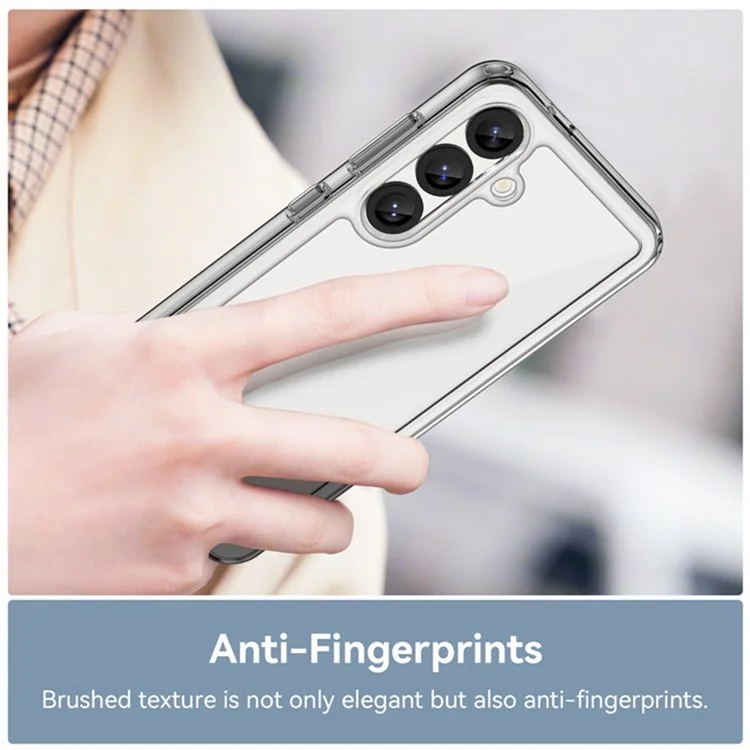 WANLONFENG MF2 Series For Samsung Galaxy S25+ Case TPU Acrylic Clear Phone Cover with 2Pcs Tempered Glass Film-Cellmalls