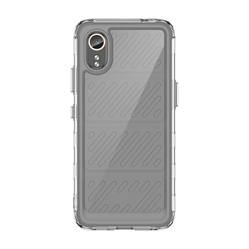 For Samsung Galaxy Xcover7 Clear Phone Case WANLONFENG MF2 Series TPU Acrylic Cover with 2Pcs Tempered Glass - Transparent-Cellmalls