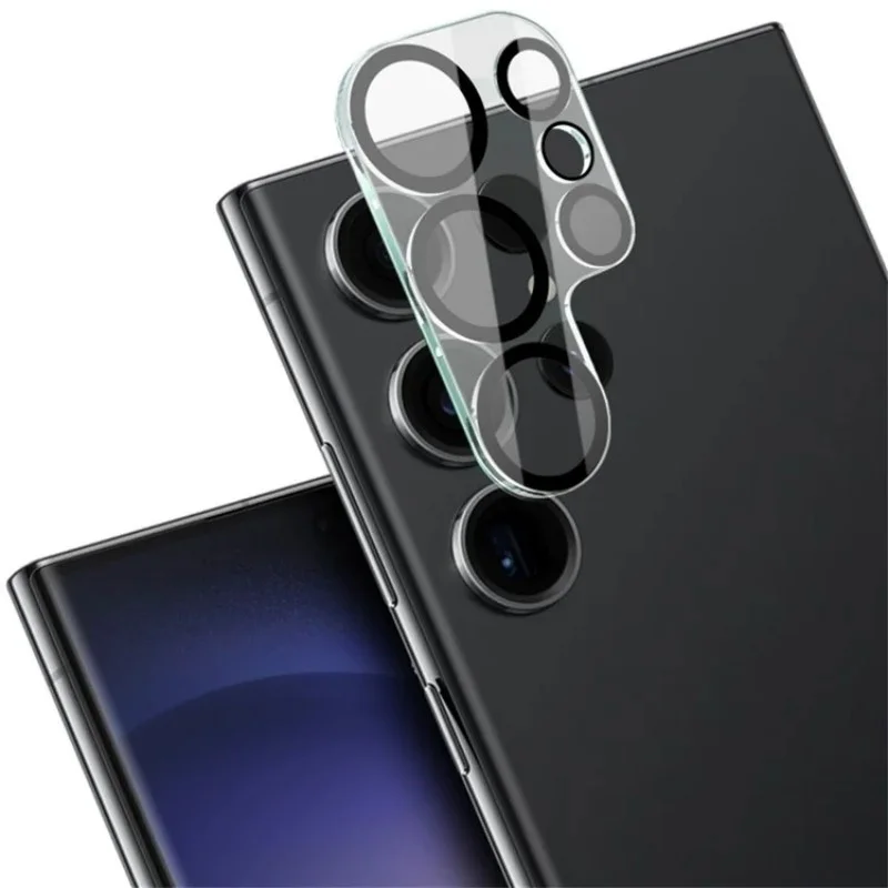 For Samsung Galaxy S23 Ultra Camera Lens Protector WANLONFENG HD Clear Silk Printing Lens Film with Cleaning Cloth - Transparent-Cellmalls