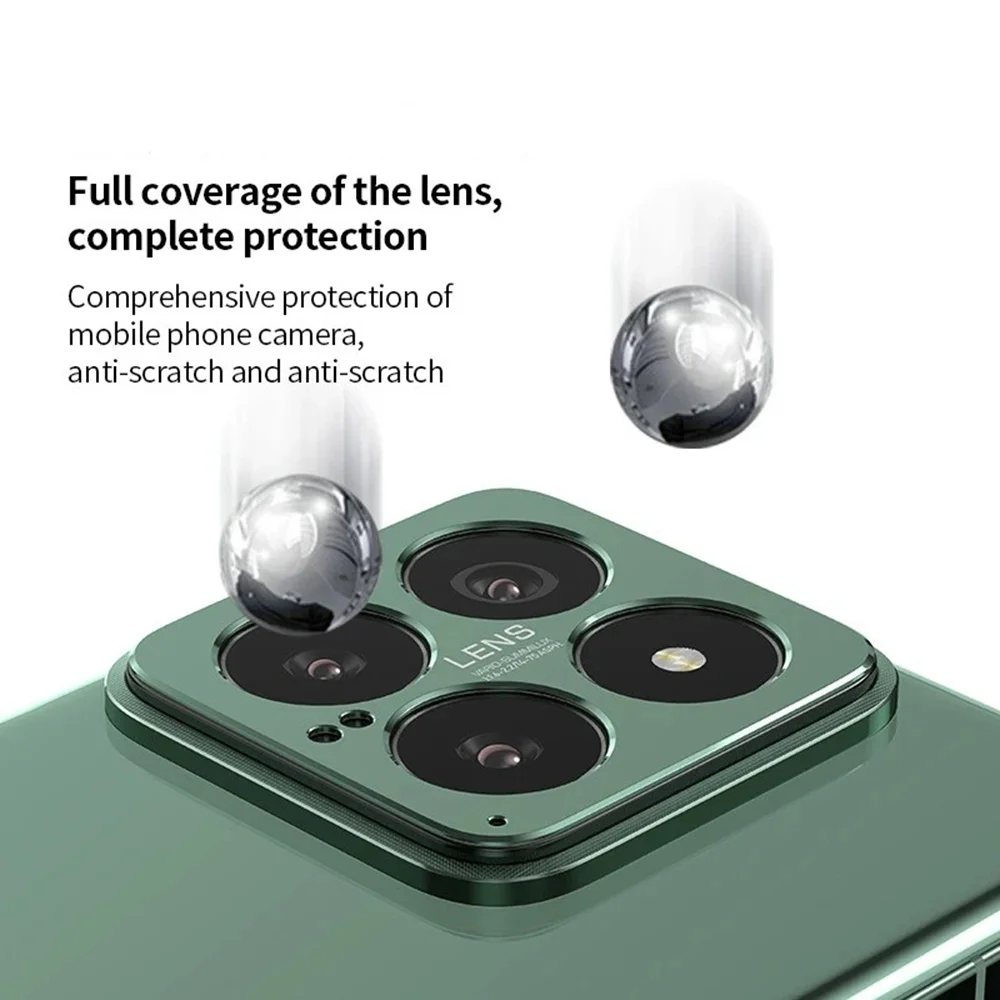 WANLONFENG LHJ Series For Xiaomi 14 Ultra Metal Camera Lens Protector Integrated Lens Film - Black-Cellmalls