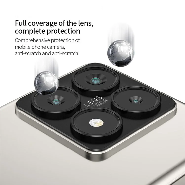 WANLONFENG LHJ Series For Xiaomi 14T Metal Camera Lens Protector Integrated Lens Film-Cellmalls