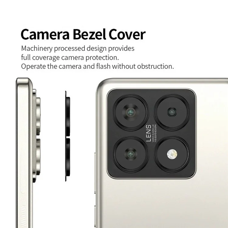 WANLONFENG LHJ Series For Xiaomi 14T Pro Metal Camera Lens Protector Integrated Lens Film-Cellmalls