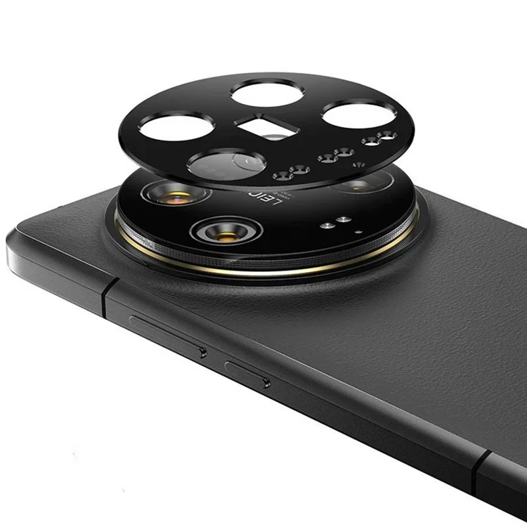 WANLONFENG LHJ Series For Xiaomi 14 Ultra Metal Camera Lens Protector Integrated Lens Film - Black-Cellmalls