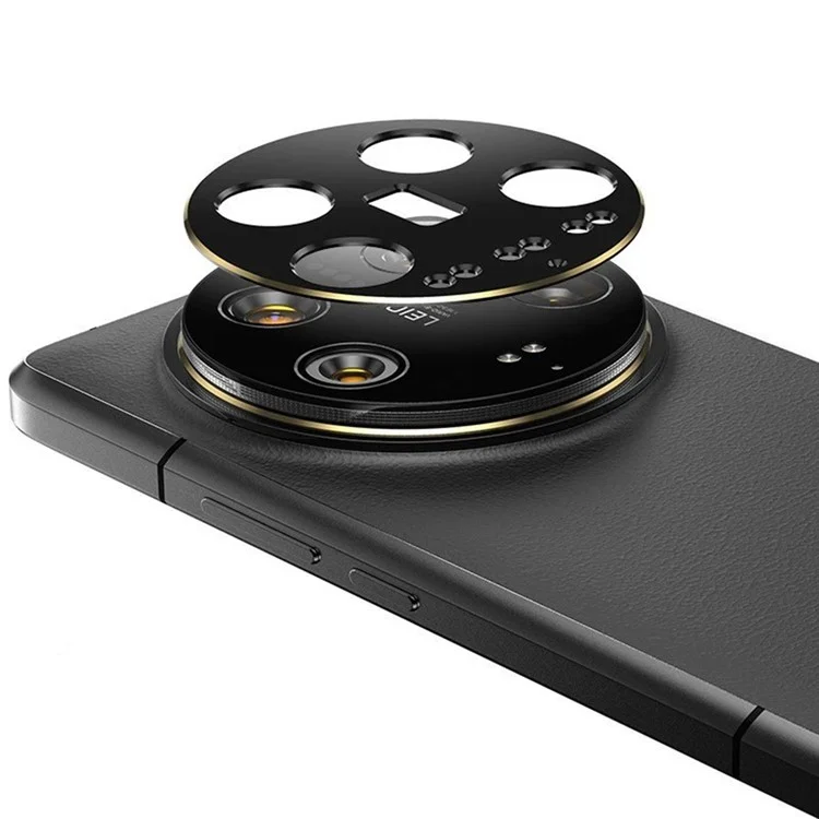 WANLONFENG LHJ Series For Xiaomi 14 Ultra Metal Camera Lens Protector Integrated Lens Film - Black-Cellmalls