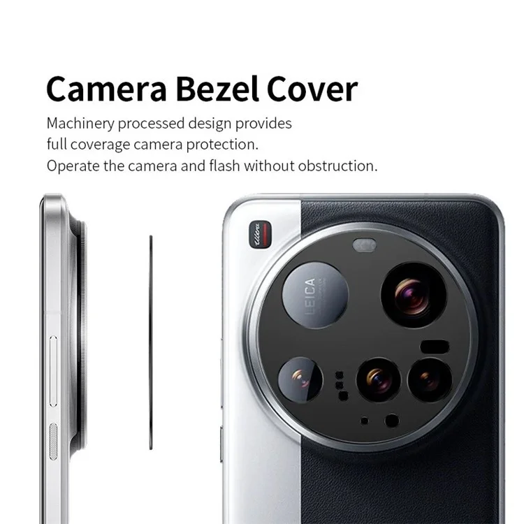 WANLONFENG LHJ Series For Xiaomi 15 Ultra Metal Camera Lens Protector Integrated Lens Film - Black-Cellmalls