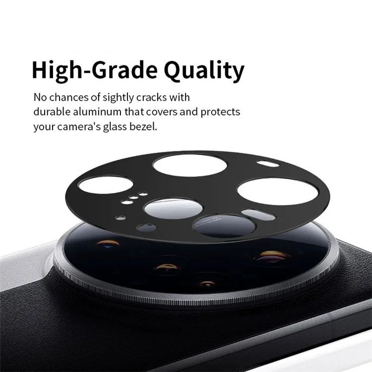 WANLONFENG LHJ Series For Xiaomi 15 Ultra Metal Camera Lens Protector Integrated Lens Film - Black-Cellmalls