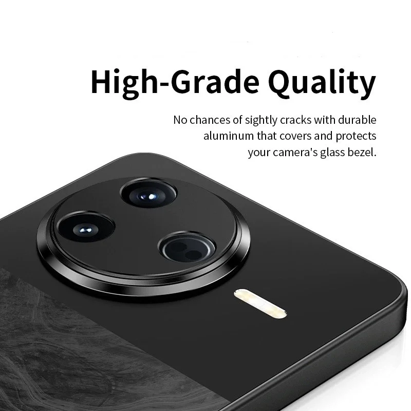 For Xiaomi Poco F7 Pro 5G Metal Camera Lens Protector WANLONFENG LHJ Series Integrated Lens Film - Black-Cellmalls