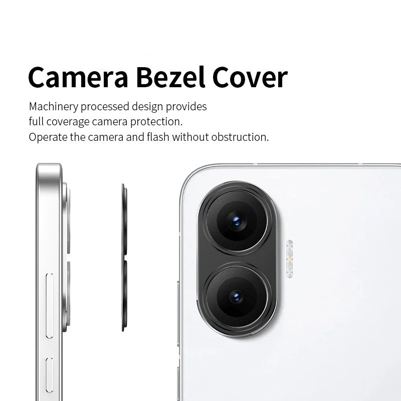 For Xiaomi Redmi Turbo 4 Pro 5G Metal Camera Lens Protector WANLONFENG LHJ Series Integrated Lens Film - Black-Cellmalls