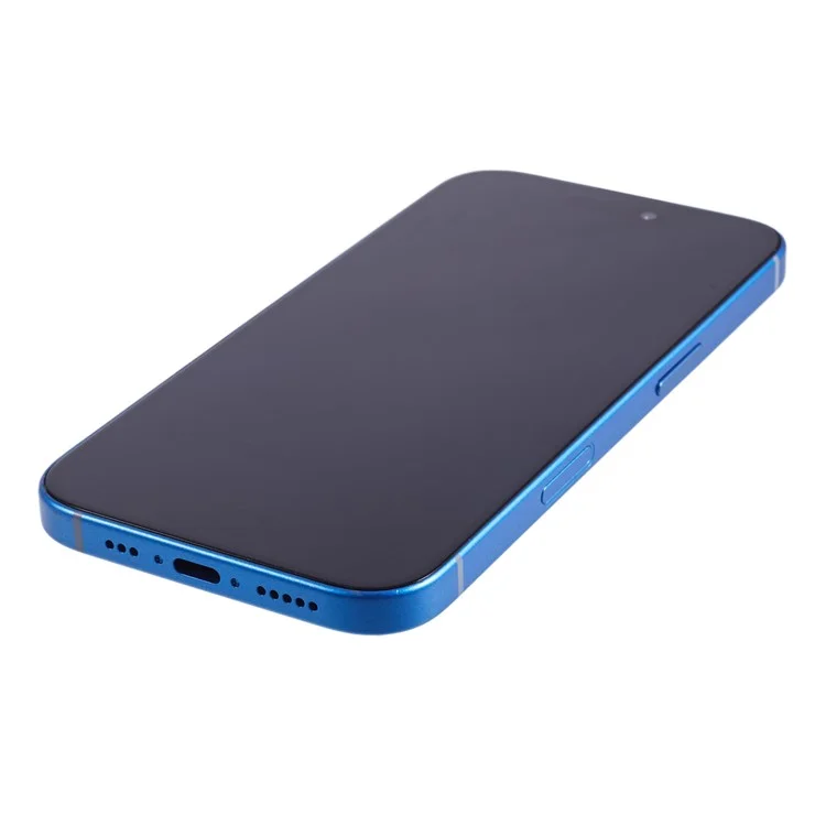 For iPhone 16 Plus Fake Phone Model Black Screen Not Real Smartphone Display (Without Logo) - Blue-Cellmalls