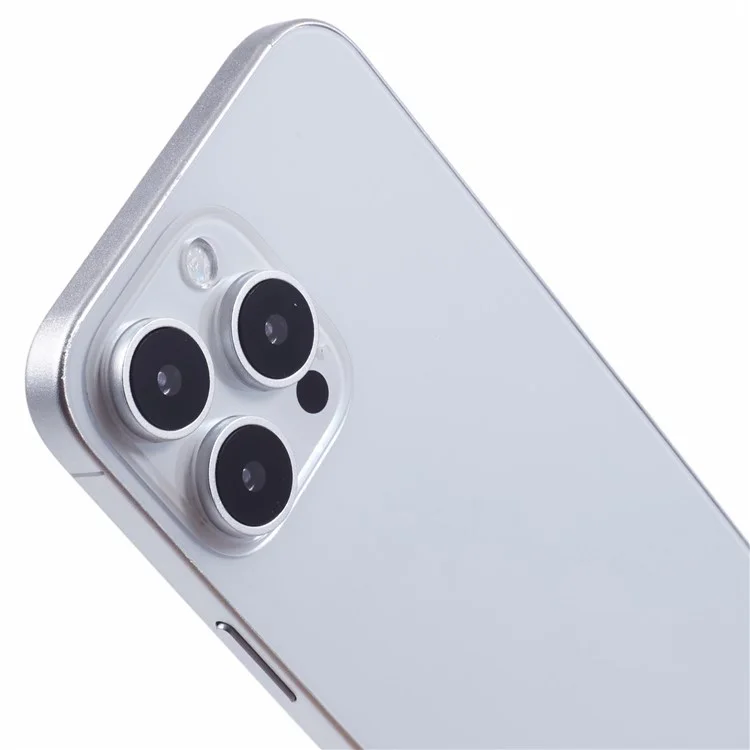 For iPhone 16 Pro Fake Phone Model Black Screen Not Real Smartphone Display (Without Logo) - White-Cellmalls