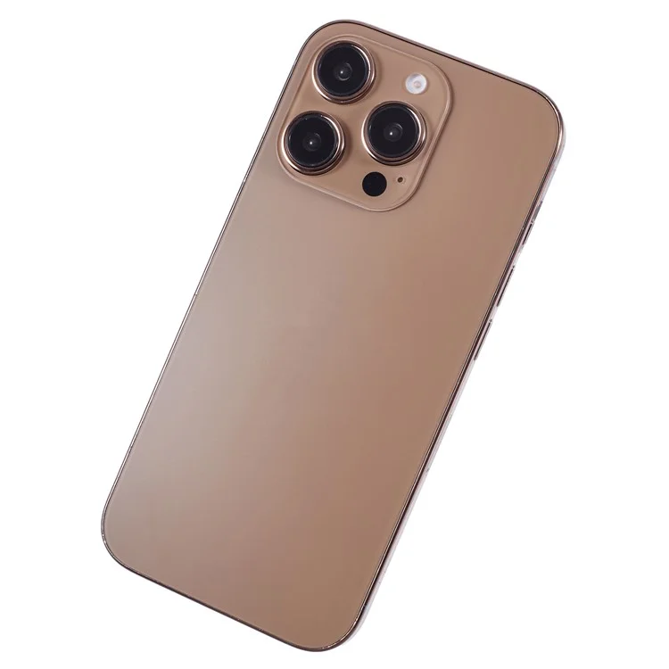 For iPhone 16 Pro Max Fake Phone Model Black Screen Not Real Smartphone Display (Without Logo) - Gold-Cellmalls