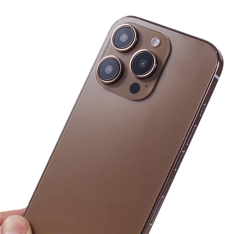 For iPhone 16 Pro Max Fake Phone Model Black Screen Not Real Smartphone Display (Without Logo) - Gold-Cellmalls