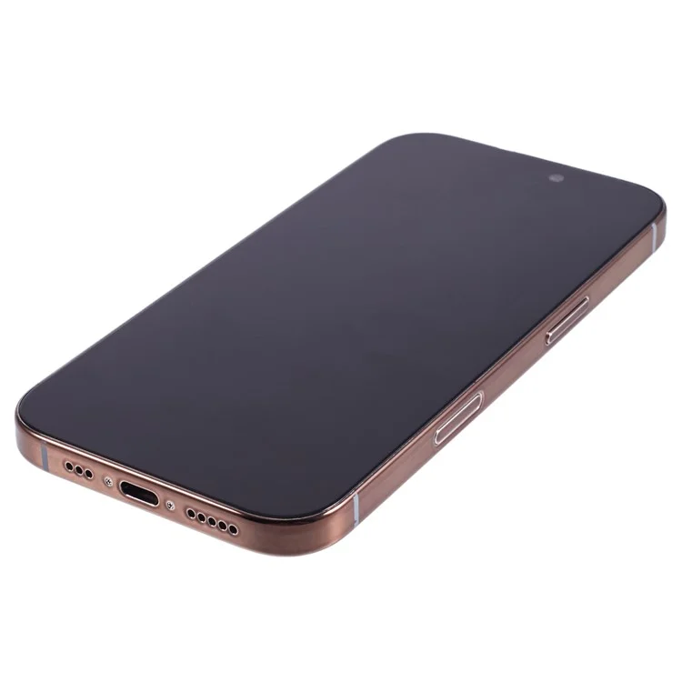 For iPhone 16 Pro Max Fake Phone Model Black Screen Not Real Smartphone Display (Without Logo) - Gold-Cellmalls