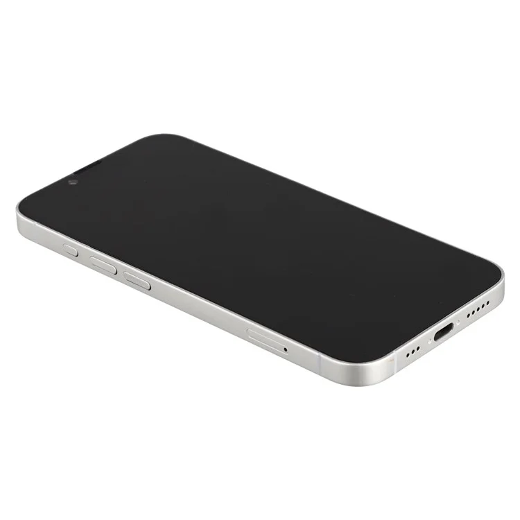 For iPhone 16e Black Screen Fake Phone Model Not Real Smartphone Display (Without Logo) - White-Cellmalls