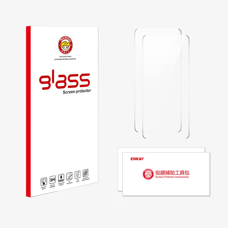 For Honor 400 5G (Global) 2Pcs Screen Protector ENKAY HAT PRINCE 9H Clear High Aluminum-Silicon Glass Film - Transparent-Cellmalls