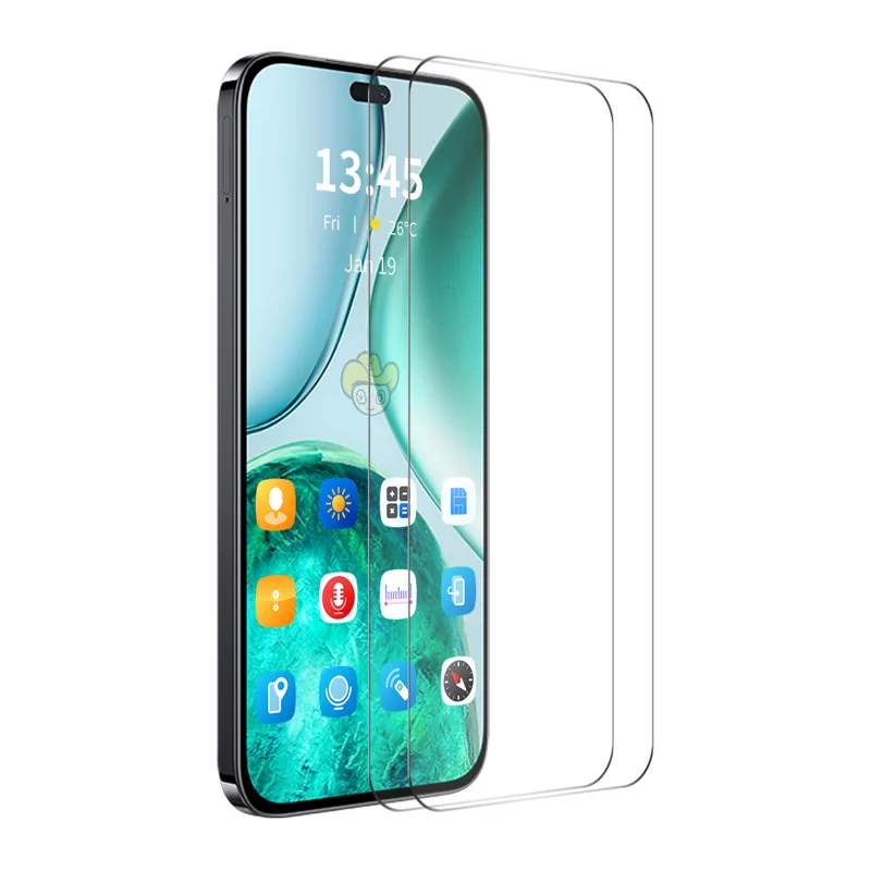 For Honor X8c 4G 2Pcs Screen Protector ENKAY HAT PRINCE 9H Clear High Aluminum-Silicon Glass Film - Transparent-Cellmalls