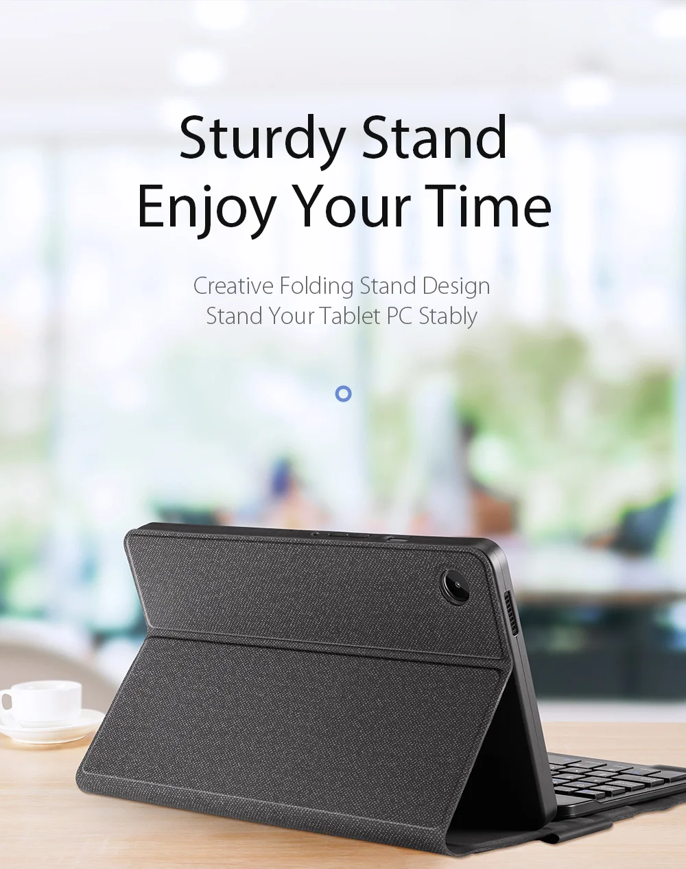 DUX DUCIS For Samsung Galaxy Tab A9 Bluetooth-compatible Keyboard with PU Leather Tablet Case-Cellmalls