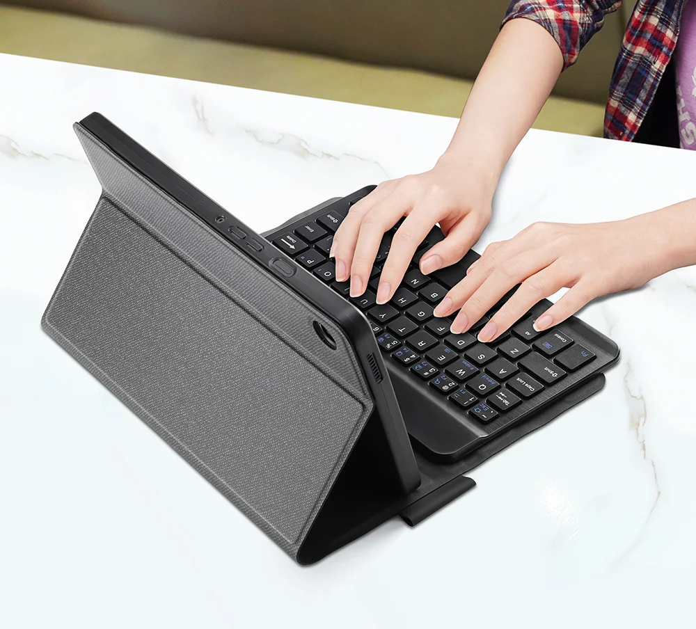 DUX DUCIS For Samsung Galaxy Tab A9 Bluetooth-compatible Keyboard with PU Leather Tablet Case-Cellmalls