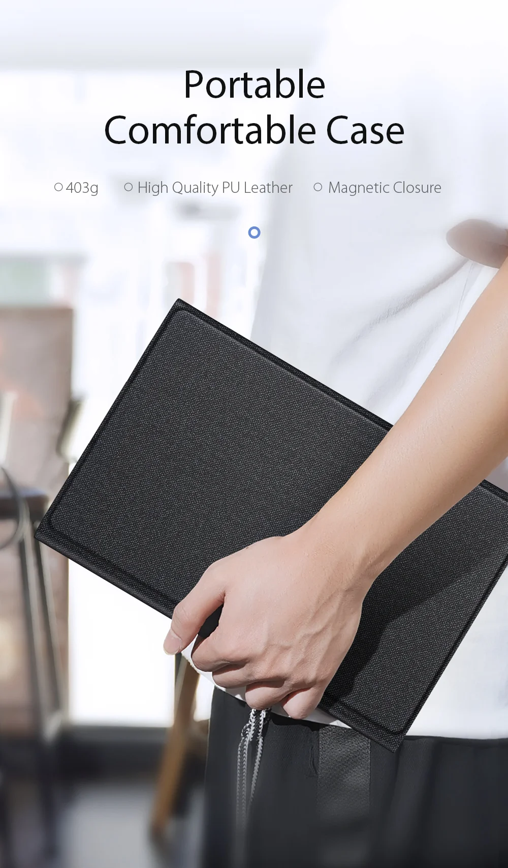 DUX DUCIS For Samsung Galaxy Tab A9+ Case PU Leather Tablet Cover with Touchpad Bluetooth-Compatible Keyboard-Cellmalls