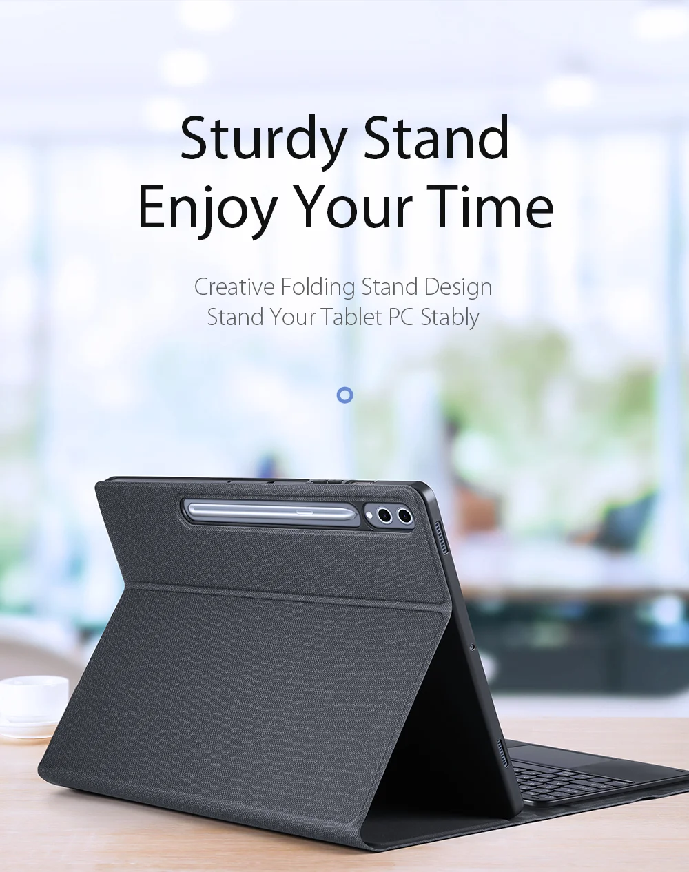 DUX DUCIS Leather Case for Samsung Galaxy Tab S10 Ultra / S9 Ultra / S8 Ultra Bluetooth-Compatible Keyboard + Tablet Cover-Cellmalls