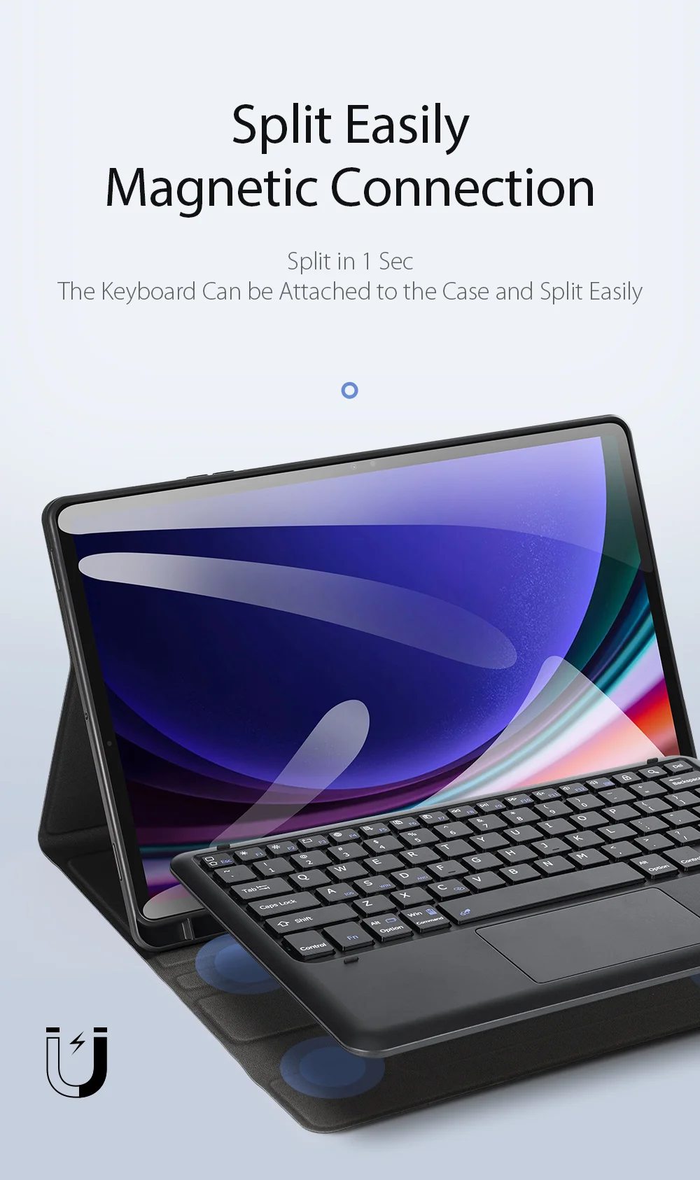 DUX DUCIS For Samsung Galaxy Tab S10 Plus Bluetooth-compatible Keyboard + Tablet Leather Case-Cellmalls