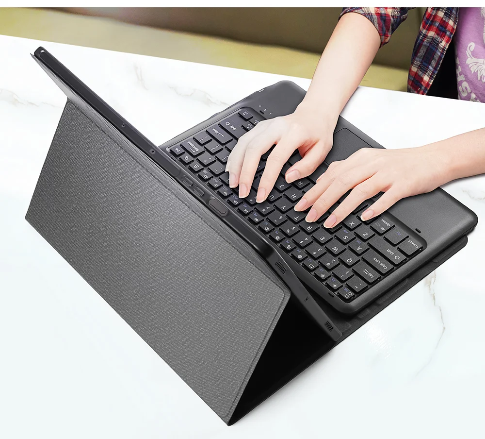 DUX DUCIS For Samsung Galaxy Tab S10 Plus Bluetooth-compatible Keyboard + Tablet Leather Case-Cellmalls