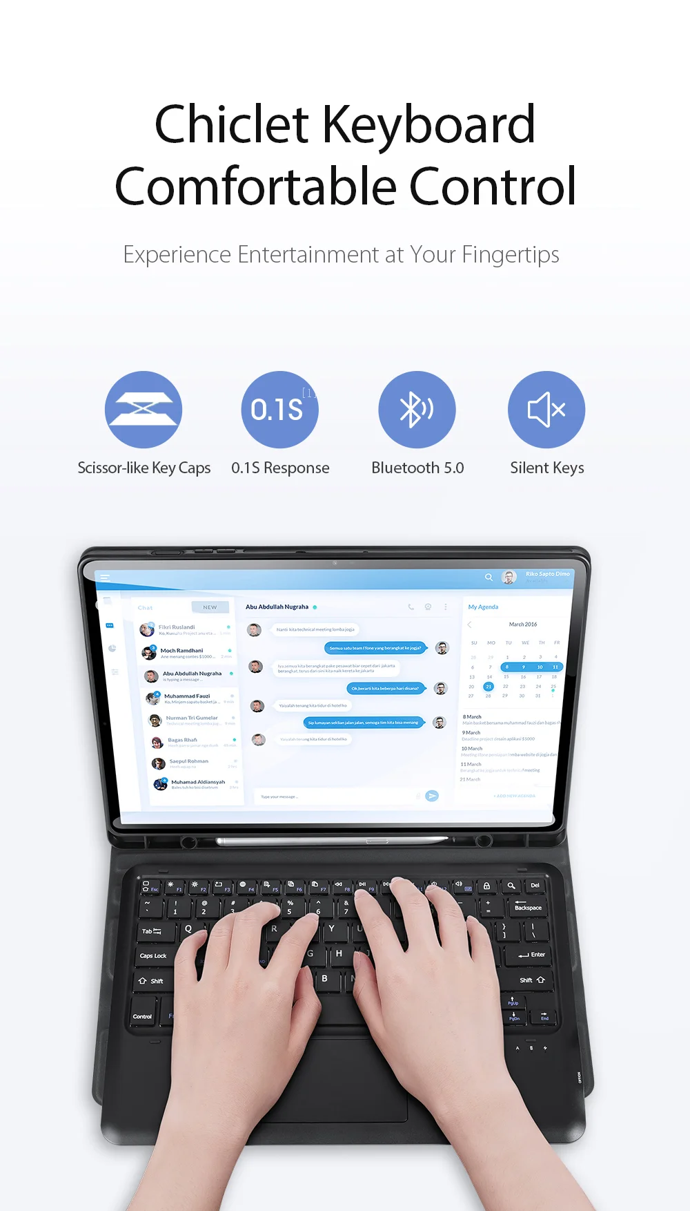 DUX DUCIS For Samsung Galaxy Tab S10 Plus Bluetooth-compatible Keyboard + Tablet Leather Case-Cellmalls