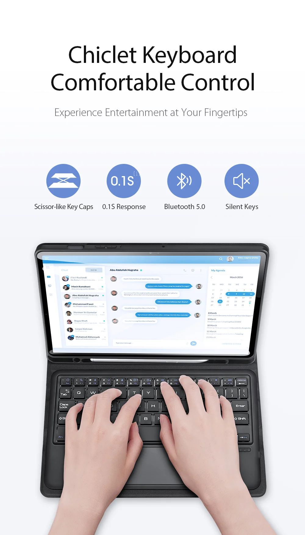 DUX DUCIS 2 in 1 Bluetooth-compatible Keyboard Full Protection Leather Tablet Stand Case for Samsung Galaxy Tab S7/Tab S8-Cellmalls