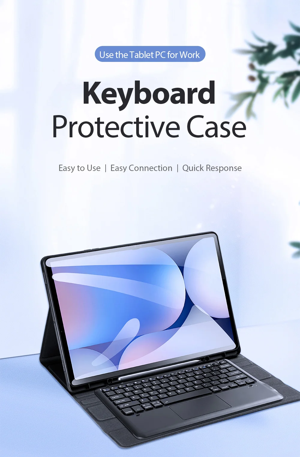 DUX DUCIS For Samsung Galaxy Tab S8 Ultra Keyboard Case Protective Cover Tablet Case Detachable Wireless Bluetooth-compatible Keyboard with Touchpad-Cellmalls