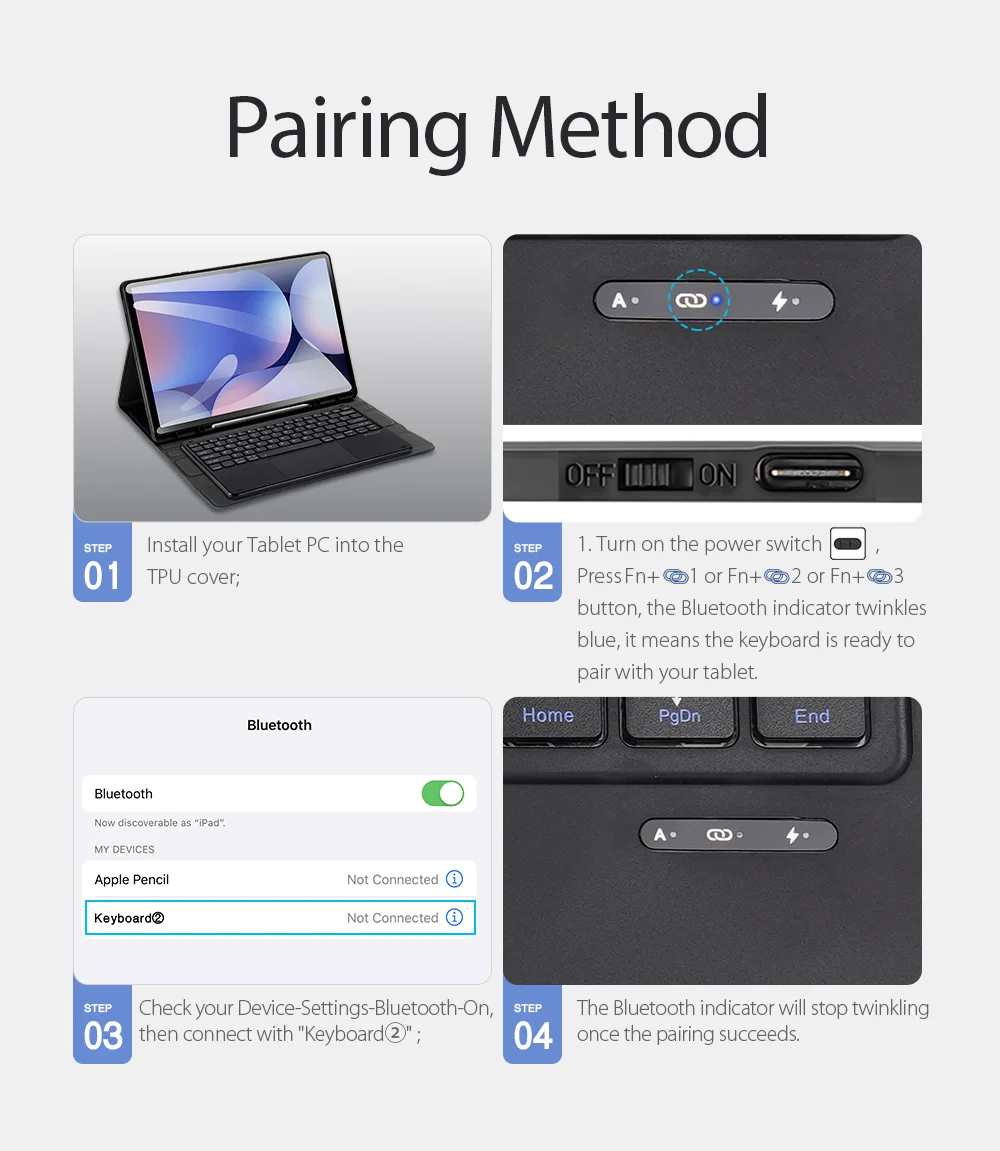 DUX DUCIS For Samsung Galaxy Tab S9 Ultra PU Leather Case Stand Tablet Cover with Touchpad Detachable Keyboard-Cellmalls