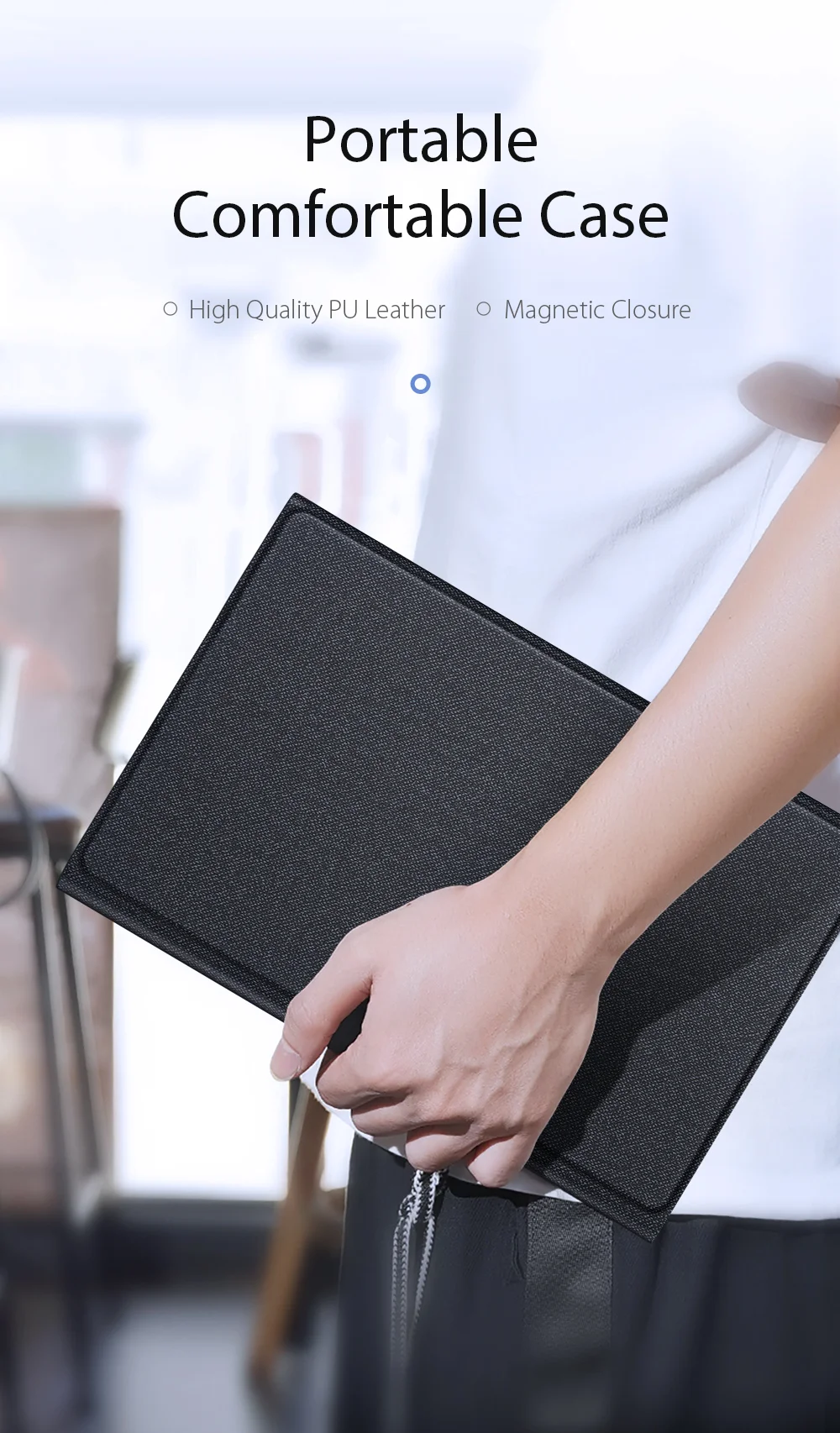 DUX DUCIS For Samsung Galaxy Tab S9 Ultra PU Leather Case Stand Tablet Cover with Touchpad Detachable Keyboard-Cellmalls