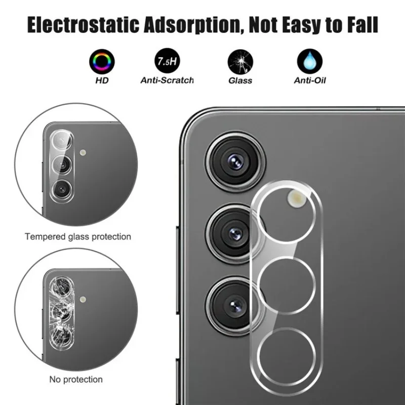 For Samsung Galaxy S24 Camera Lens Protector WANLONFENG Full Coverage HD Clear Lens Film with Cleaning Cloth - Transparent-Cellmalls