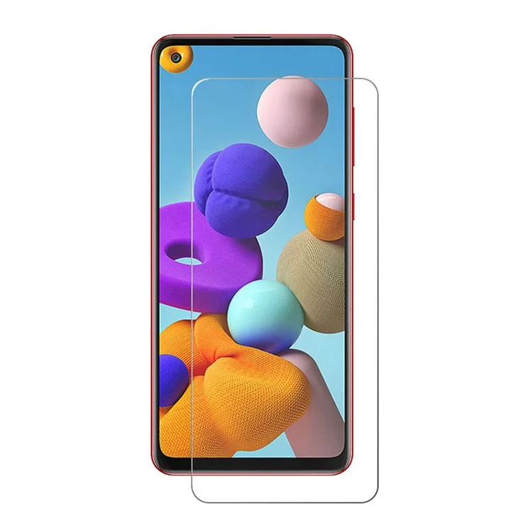 For Samsung Galaxy A21s 0.3mm Shockproof Anti-dust Tempered Glass Phone Screen Protector Film (Arc Edge)-Cellmalls