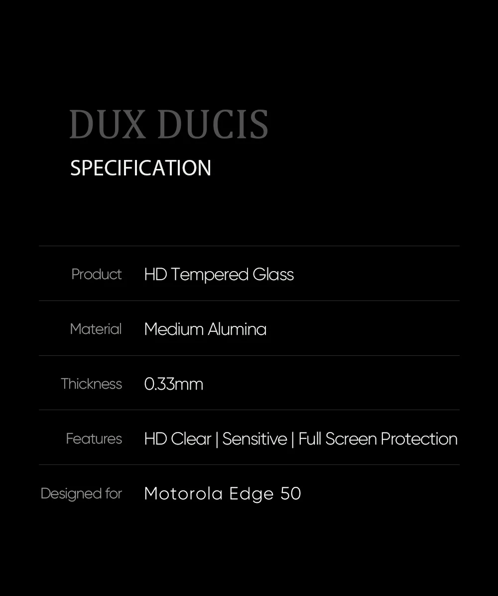 DUX DUCIS For Motorola Edge 50 5G Screen Protector Hot Bending Side Glue Film-Cellmalls