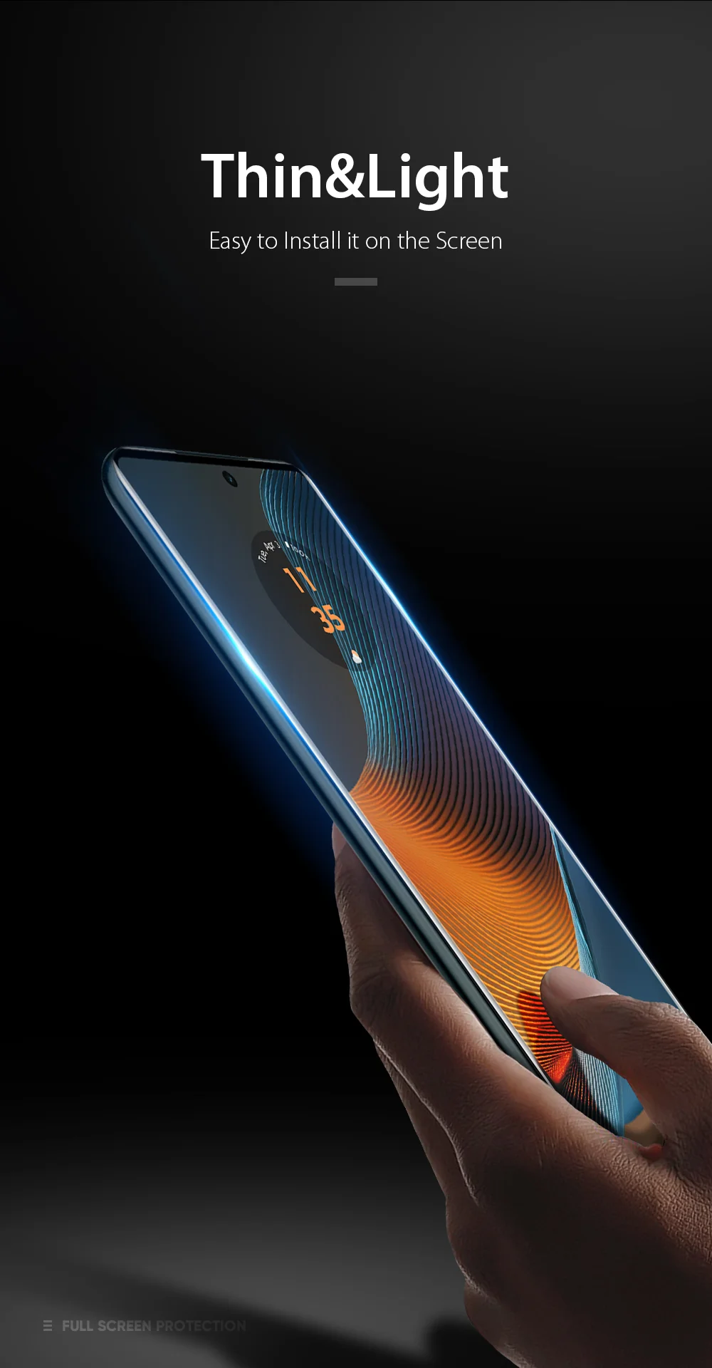 DUX DUCIS For Motorola Edge 50 Fusion Screen Protector Medium Alumina Glass 3D Curved Side Glue Touch Sensitive Film-Cellmalls