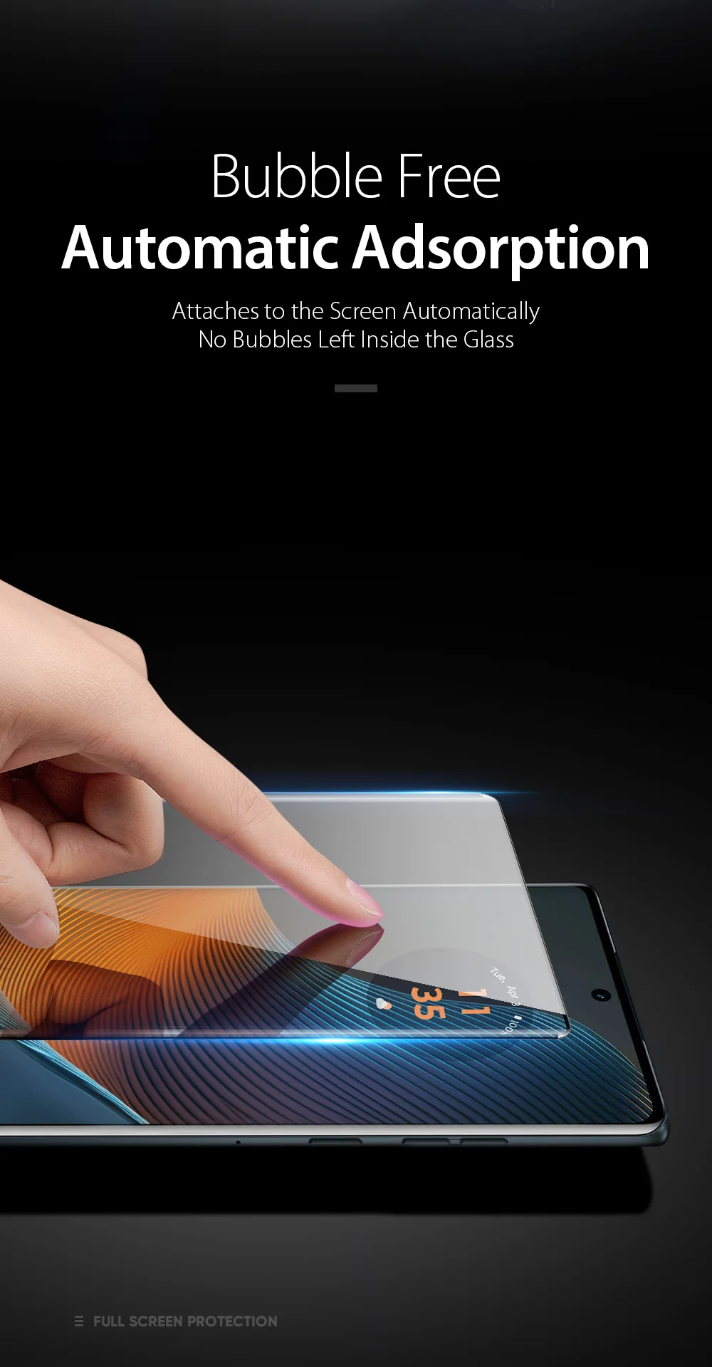 DUX DUCIS For Motorola Edge 50 Fusion Screen Protector Medium Alumina Glass 3D Curved Side Glue Touch Sensitive Film-Cellmalls