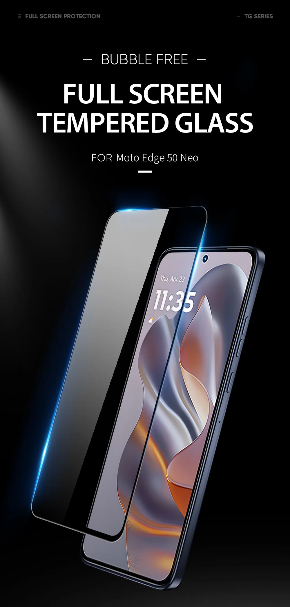DUX DUCIS For Motorola Edge 50 Neo 5G Screen Protector Hot Bending Side Glue Film-Cellmalls