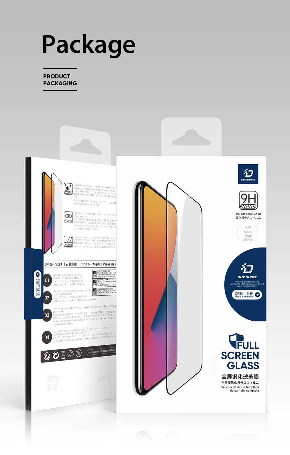 DUX DUCIS For Motorola Edge 50 Neo 5G Screen Protector Hot Bending Side Glue Film-Cellmalls