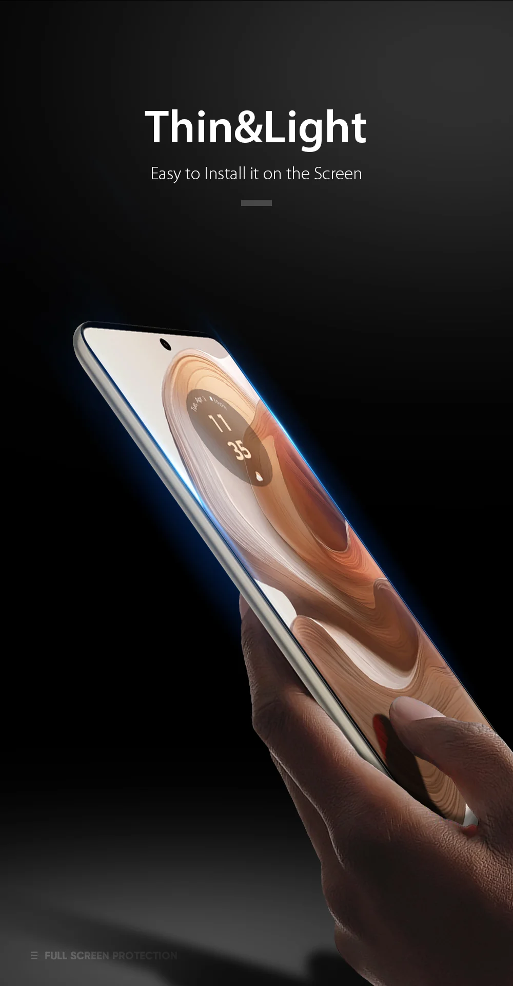 DUX DUCIS For Motorola Edge 50 Ultra 5G / Moto X50 Ultra 5G Screen Protector Side Glue Hot Bending 3D Curved 9H Clear Tempered Glass Film-Cellmalls