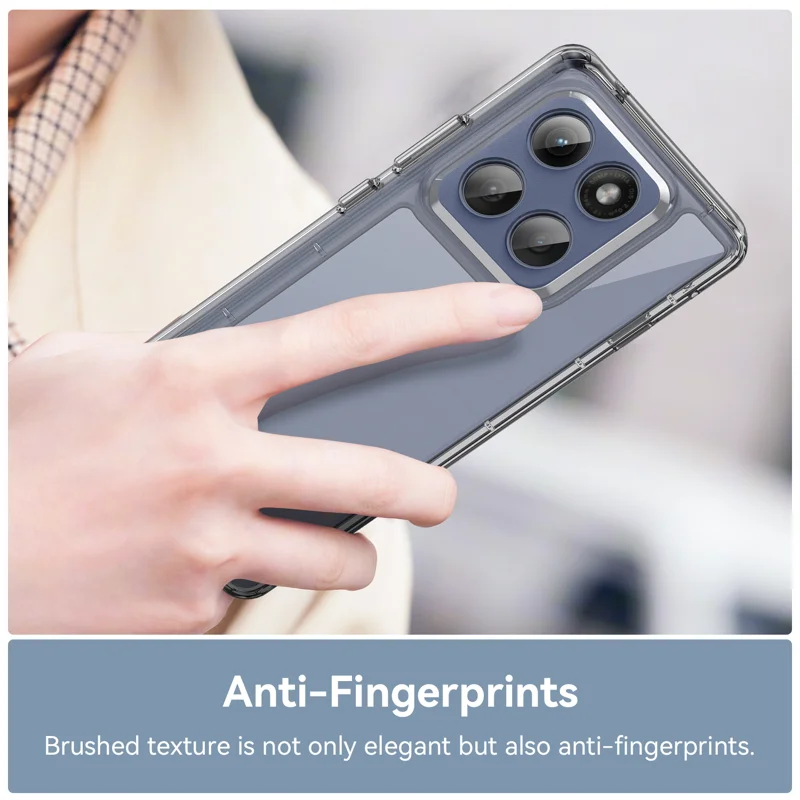 For Motorola Edge (2025) 5G Case WANLONFENG MF Series TPU Acrylic Clear Phone Cover with Tempered Glass Film - Transparent-Cellmalls