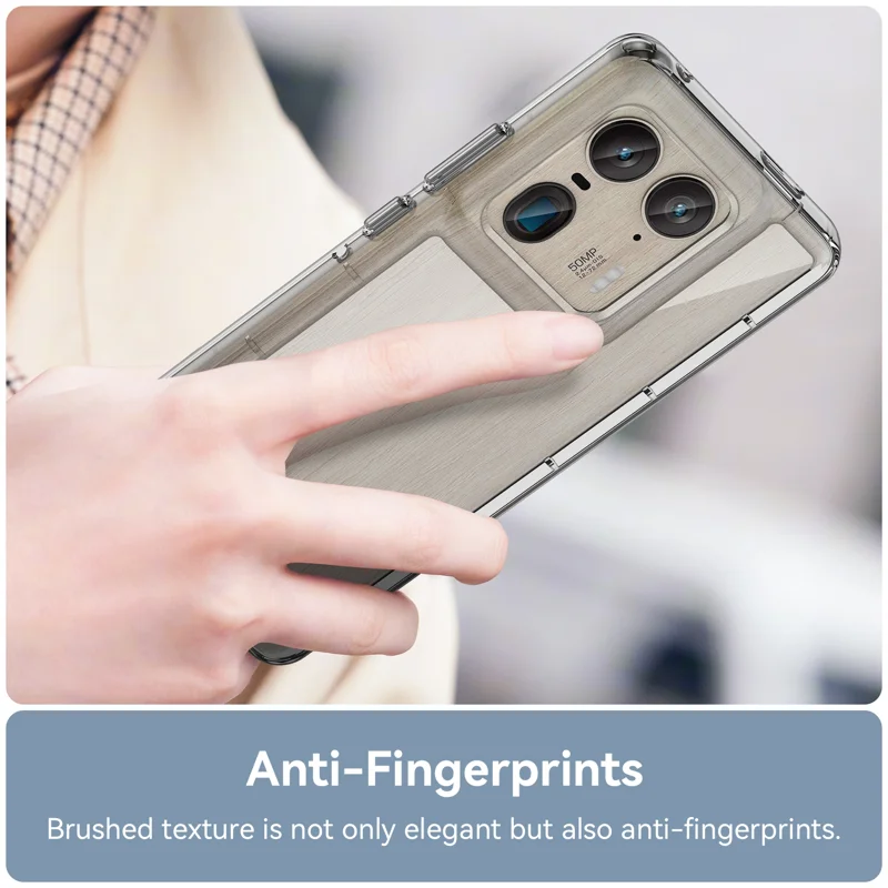 For Motorola Edge 50 Ultra 5G Case WANLONFENG MF Series TPU Acrylic Clear Phone Cover with Tempered Glass Film - Transparent-Cellmalls