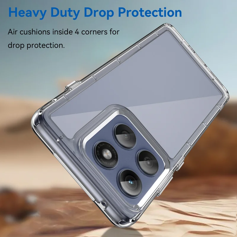 For Motorola Edge 60 Pro 5G Case WANLONFENG MF Series TPU Acrylic Clear Phone Cover with Tempered Glass Film - Transparent-Cellmalls