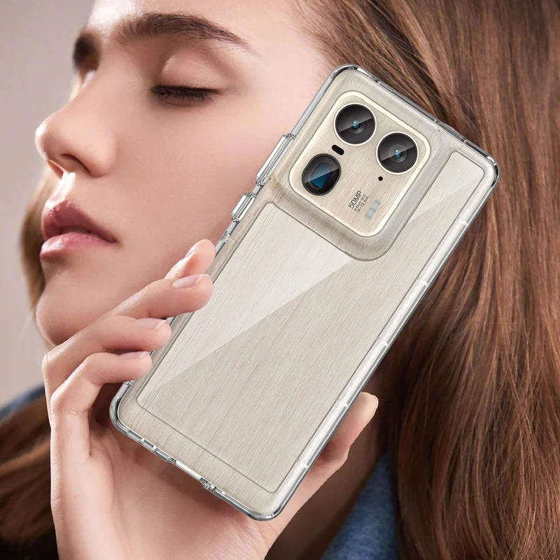 For Motorola Edge 50 Ultra 5G Clear Phone Case WANLONFENG MF2 Series TPU Acrylic Cover with 2Pcs Tempered Glass - Transparent-Cellmalls