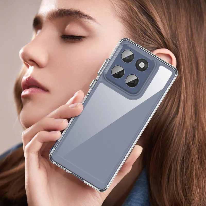 For Motorola Edge 60 5G Clear Phone Case WANLONFENG MF2 Series Back Cover with 2Pcs Tempered Glass-Cellmalls