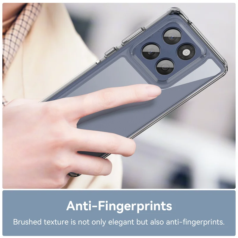 For Motorola Edge 60 5G Clear Phone Case WANLONFENG MF2 Series Back Cover with 2Pcs Tempered Glass-Cellmalls