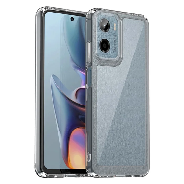 WANLONFENG MF2 Series For Motorola Moto G05 4G Case TPU Acrylic Clear Phone Cover with 2Pcs Tempered Glass Film-Cellmalls