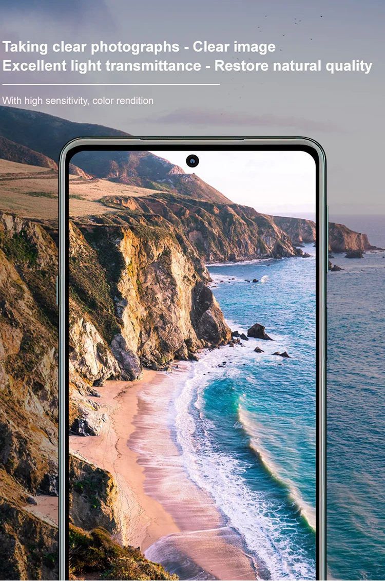 IMAK Wear-Resistant Tempered Glass Lens Film Covered with High Transparency Acrylic Lens Cap for Motorola Edge 20/Edge Lite Luxury Edition-Cellmalls