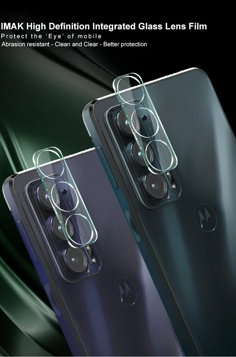 IMAK Wear-Resistant Tempered Glass Lens Film Covered with High Transparency Acrylic Lens Cap for Motorola Edge 20/Edge Lite Luxury Edition-Cellmalls
